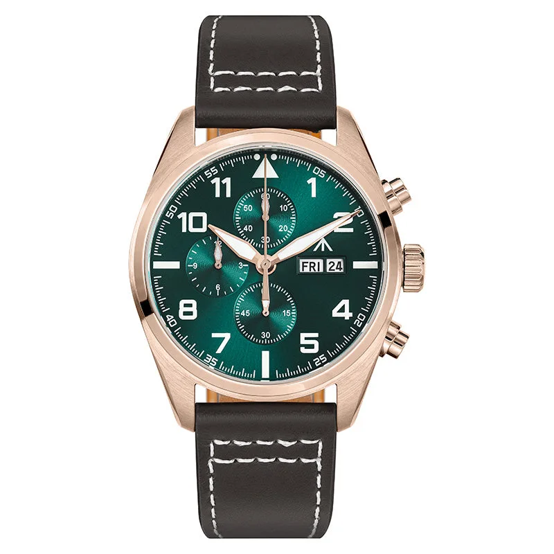 Green - rose gold case