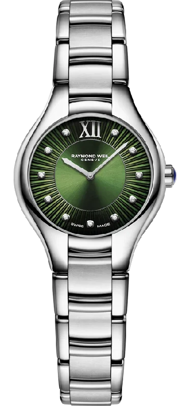 women's Raymond Weil triple time zone watches -Raymond Weil Noemia Green 11 Diamonds D women's Raymond Weil triple time zone watches -Raymond Weil Noemia Green 11 Diamonds D