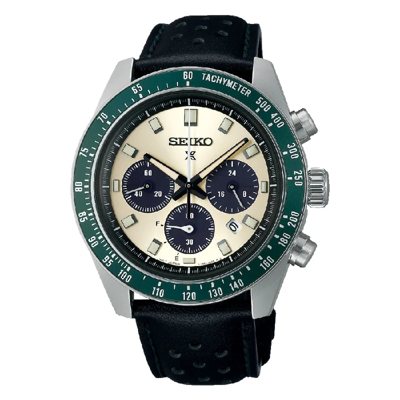 Men's Occasional Style Sports Watches-Orologio Seiko Prospex SSC943P1 Speedtimer ghiera verde