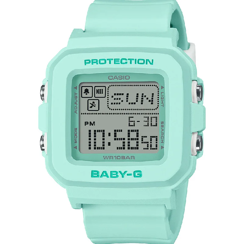 Mens High-End Style Smart Watches-Baby-G BGD10-3D Mint Green Digital