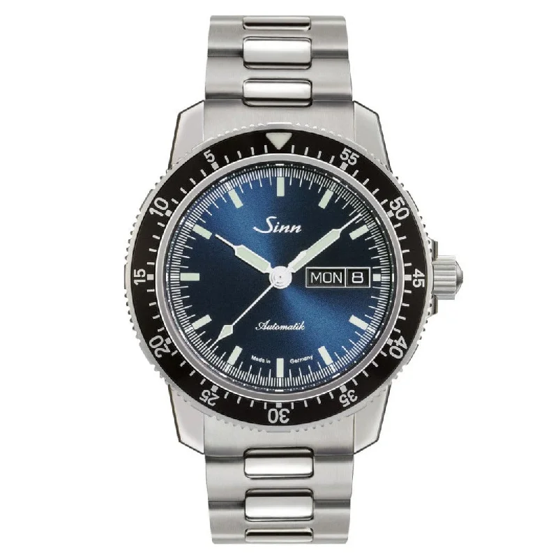 Men's Field Watches Asian Made Edition-Sinn 104 St Sa I Automatic Sports Watch - Blue Dial - Solid Bracelet Men's Field Watches Asian Made Edition-Sinn 104 St Sa I Automatic Sports Watch - Blue Dial - Solid Bracelet