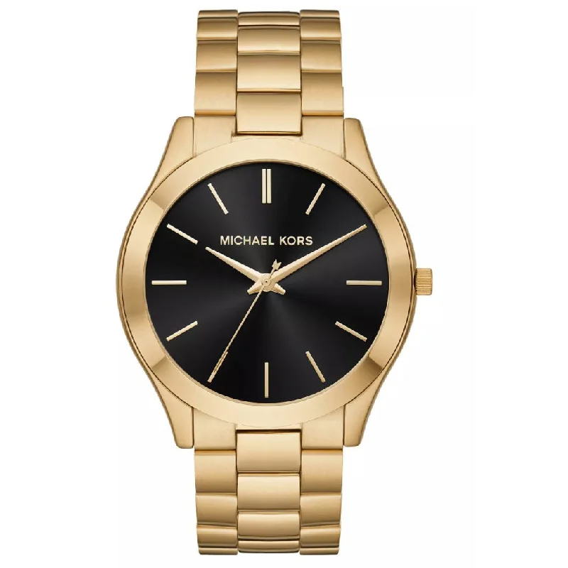 Men's Handmade Dress Watches-Michael Kors MK3478 Ladies  Slim Runway Gold Watch