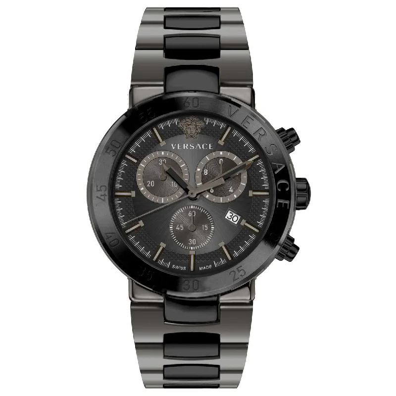Men's Swiss Watch Christmas Gift Edition-Versace Urban Mystique Men's Chronograph Black Watch VEPY01221