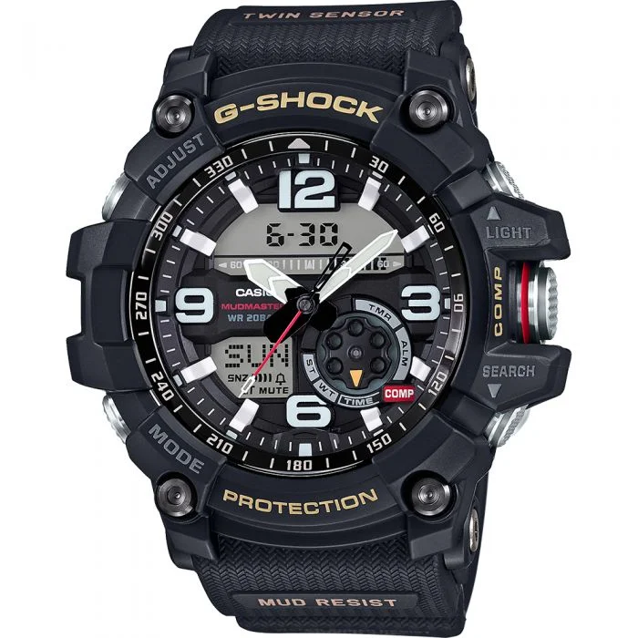 Mens Rectangular Case Style Smart Watches-G-Shock MASTER OF G MUDMASTER GG1000-1A