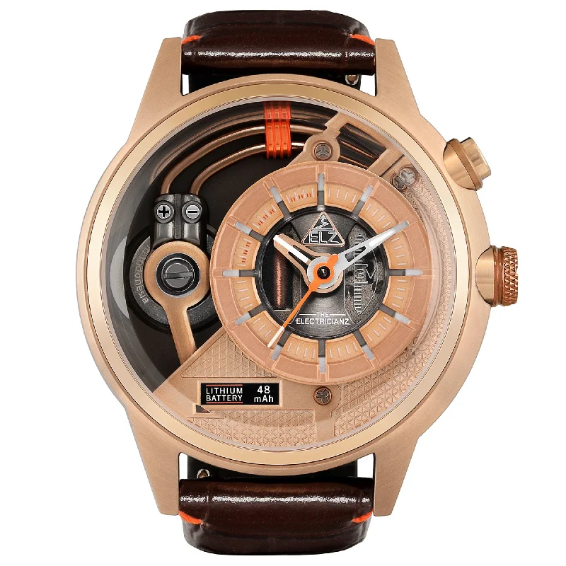 Men's Field Watches Square Case Edition-Electricianz Brown Soprano Z Watch ZZ-A3C/03 Men's Field Watches Square Case Edition-Electricianz Brown Soprano Z Watch ZZ-A3C/03