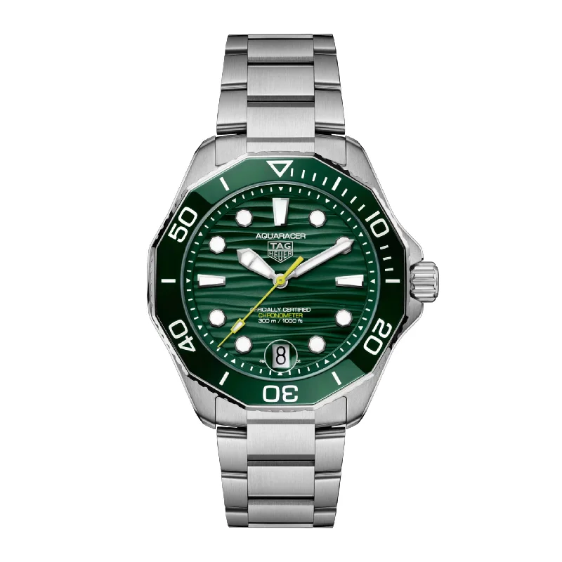 Men's Swiss Quartz Movement Edition-Tag Heuer Aquaracer Professional 300 Men's Green Watch WBP5116.BA0013