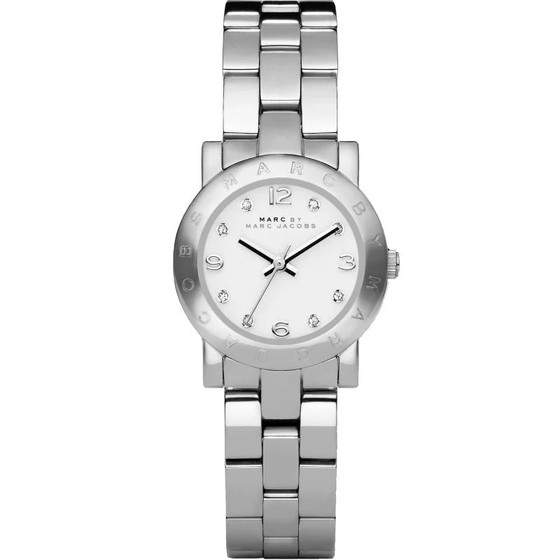 Men's Night Out Dress Watches-Marc Jacobs MBM3055 Ladies Mini AMY Silver Watch