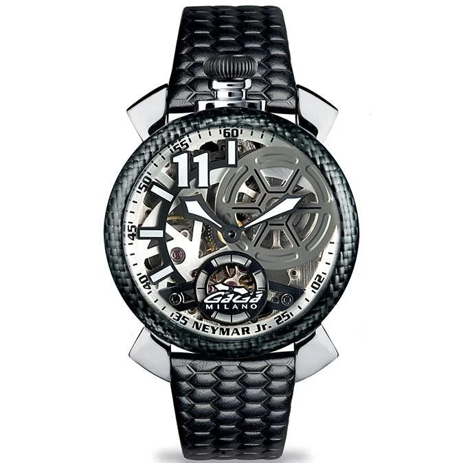 Men's Field Watches Review Site-Gaga Milano Men's Neymar Mechanical Watch 5515INJ01QB