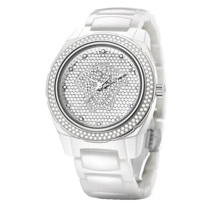Men's Swiss Watch Wedding Edition-Versace Automatic DV One Ladies' White Diamond Watch 63ACS11D98FSC01