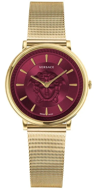 Men's Swiss Everyday Wear Edition-Versace Ladies Watch V-Circle 38mm Red Gold VE8102419