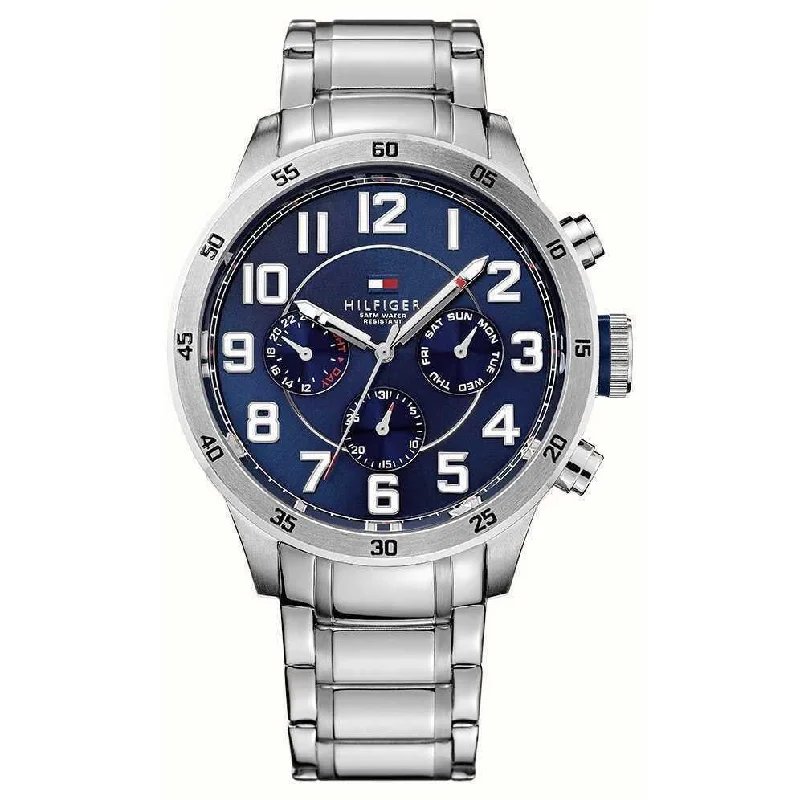Men's Limited Edition Dress Watches-Tommy Hilfiger 1791053 Men's Blue Chronograph Watch