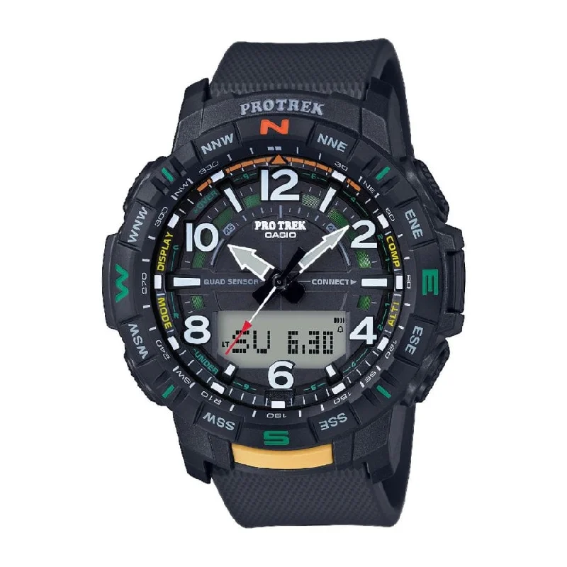 Men's Extra Large Sports Watches-Orologio Casio Pro Trek PRT-B50-1ER nero con altimetro Men's Extra Large Sports Watches-Orologio Casio Pro Trek PRT-B50-1ER nero con altimetro
