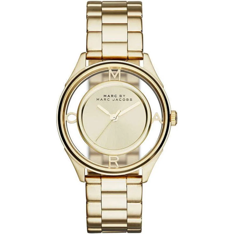 Men's Business Meeting Style Dress Watches-Marc Jacobs MBM3413 Ladies Tether Gold Watch