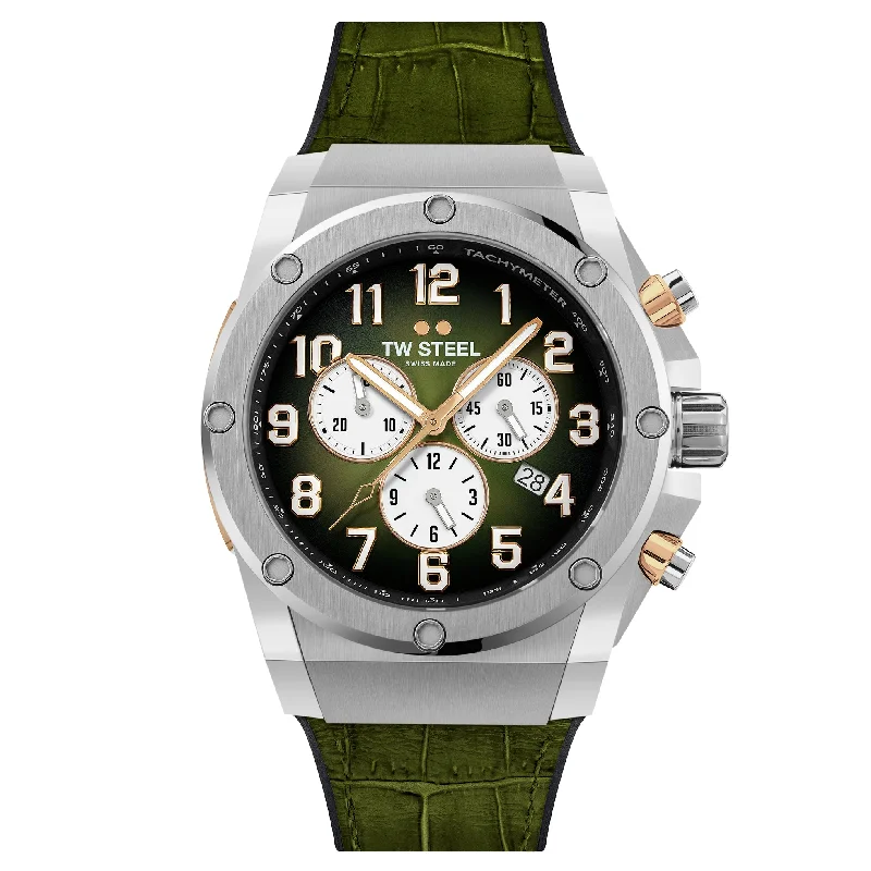 Men's Field Watches Power Reserve-TW Steel Men's Green Ace Genesis Watch ACE131