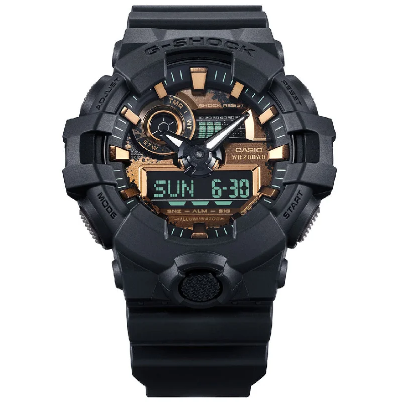 Unisex Seasonal Style Watches-Casio G-Shock Men's Black Watch GA-700RC-1AER
