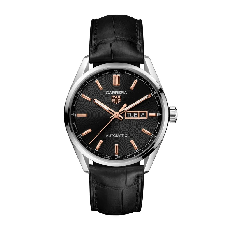 Men's Swiss Night Out Edition-Tag Heuer Carrera Men's Black Day-Date Watch WBN2013.FC6503
