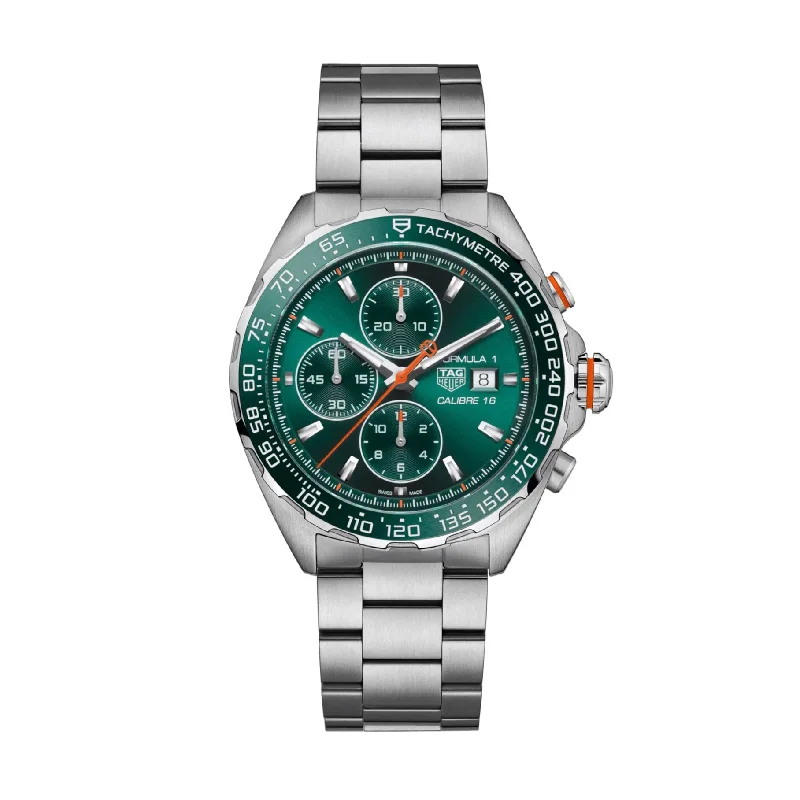 Men's Swiss High-End Edition-Tag Heuer Formula 1 Men's Green Chronograph Watch CAZ201H.BA0876