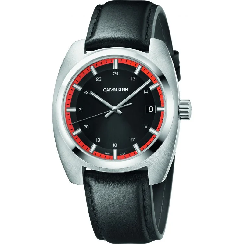 Men's Swiss Kinetic Edition-Calvin Klein Men's Achieve Watch Black K8W311C1