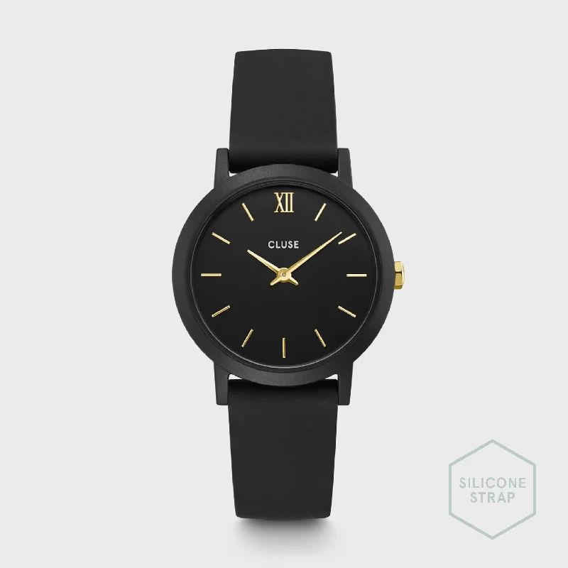 Women's Mechanical Watch Factory-Minuit Watch Nylon, Black, Gold Colour