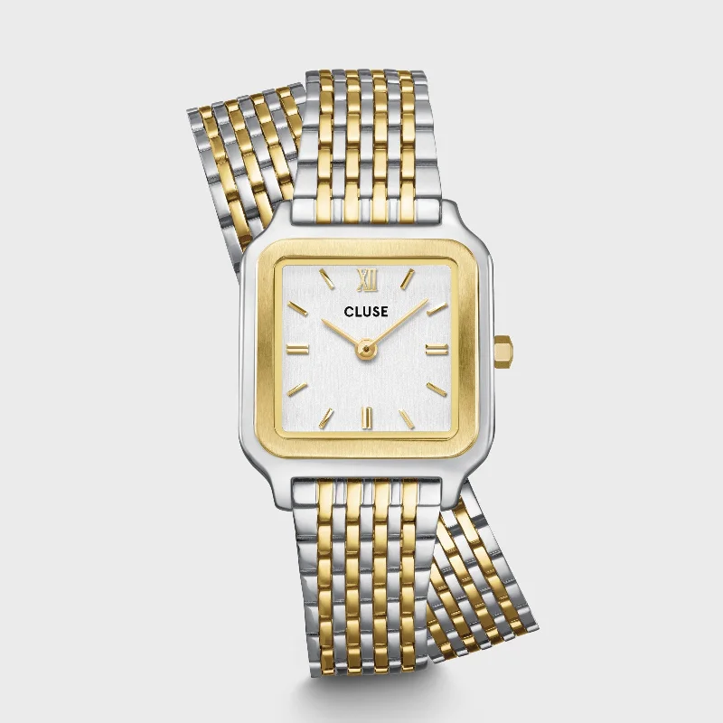 Women's Casual Wear Style Mechanical Watches-Gracieuse Petite Watch Double Steel, White, Two-tone Women's Casual Wear Style Mechanical Watches-Gracieuse Petite Watch Double Steel, White, Two-tone