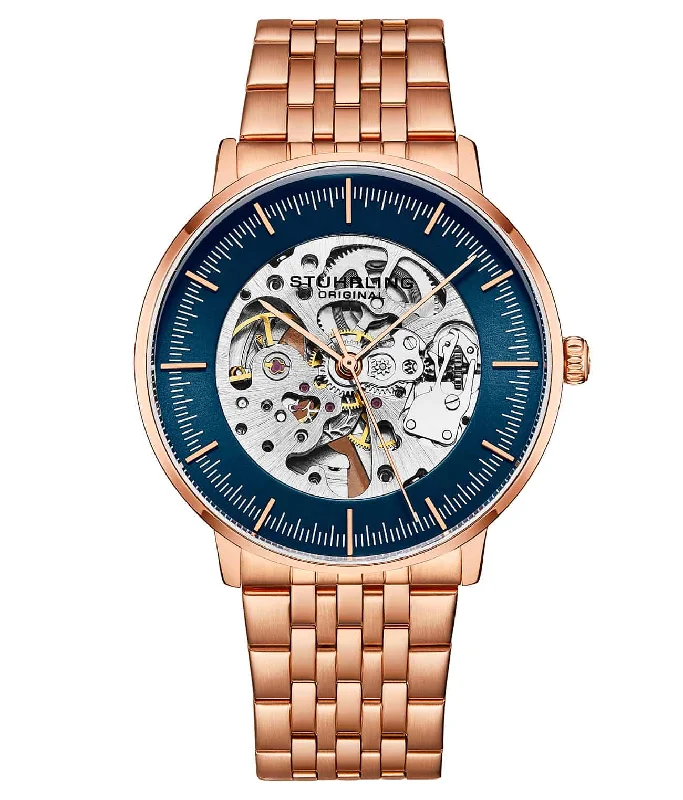 Blue Dial/Rose Case/Rose Bracelet