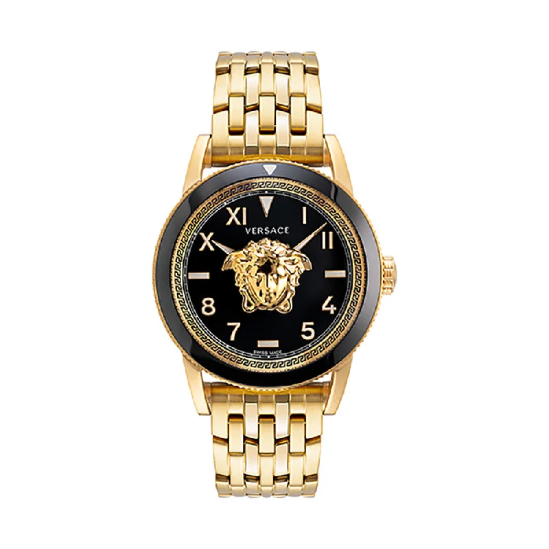 Men's Swiss Christmas Gift Edition-Versace V-Palazzo Men's Gold Watch VE2V00322