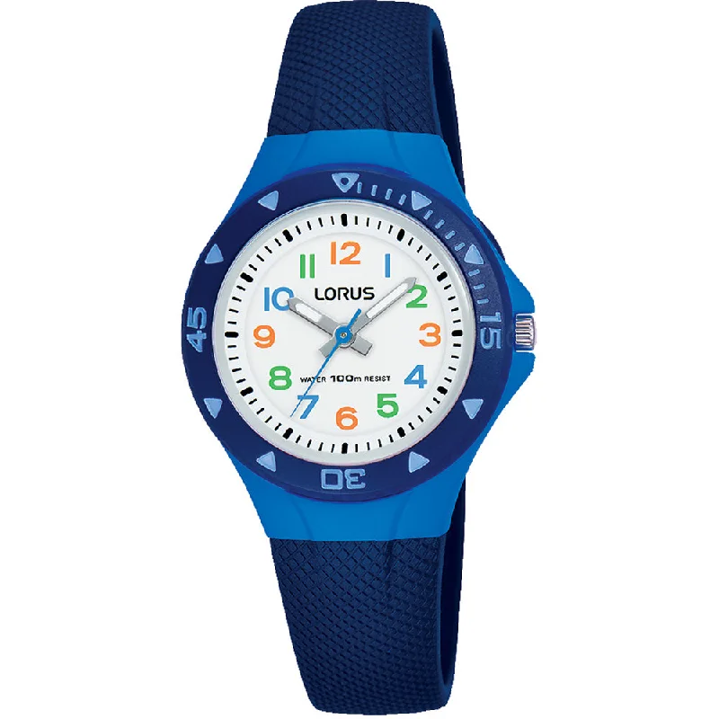 Kid's Waterproof Watches for Swimming-Lorus R2347MX-9 Blue Kids Watch