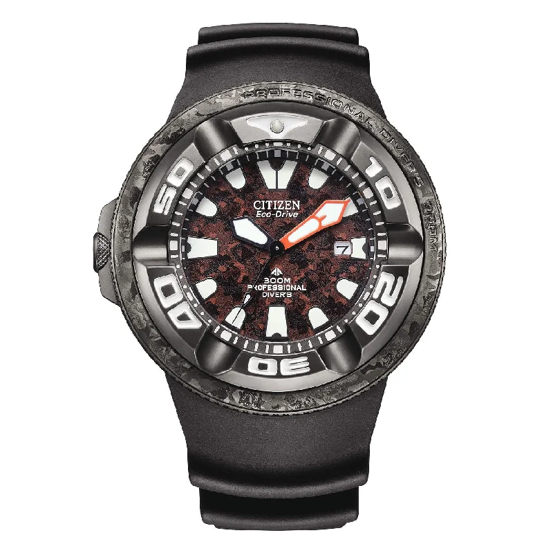 Men's Business Meeting Design Sports Watches-Orologio Citizen BJ8059-03Z Promaster Godzilla 300mt limited rosso