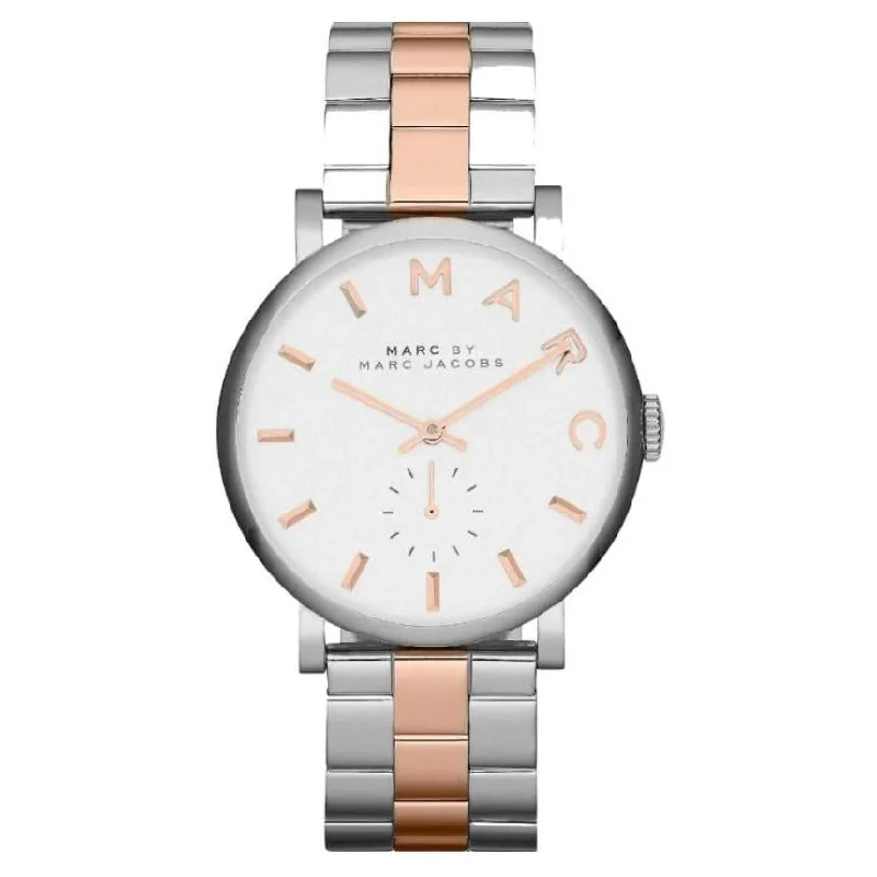 Men's High-End Dress Watches-Marc Jacobs MBM3312 Ladies Baker Two Tone Watch