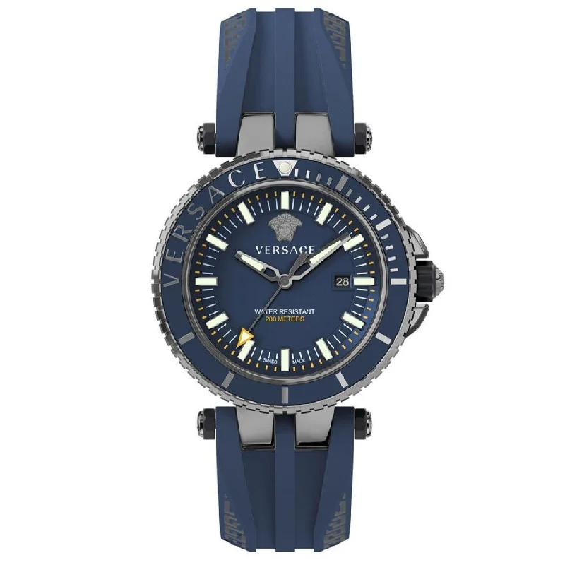 Men's Swiss New Year's Eve Edition-Versace Men's Watch V-Race Diver 46mm Blue VEAK00218