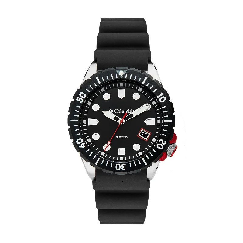 Unisex Smart Style Watches-Columbia Black Pacific Outlander Watch CSC04-001