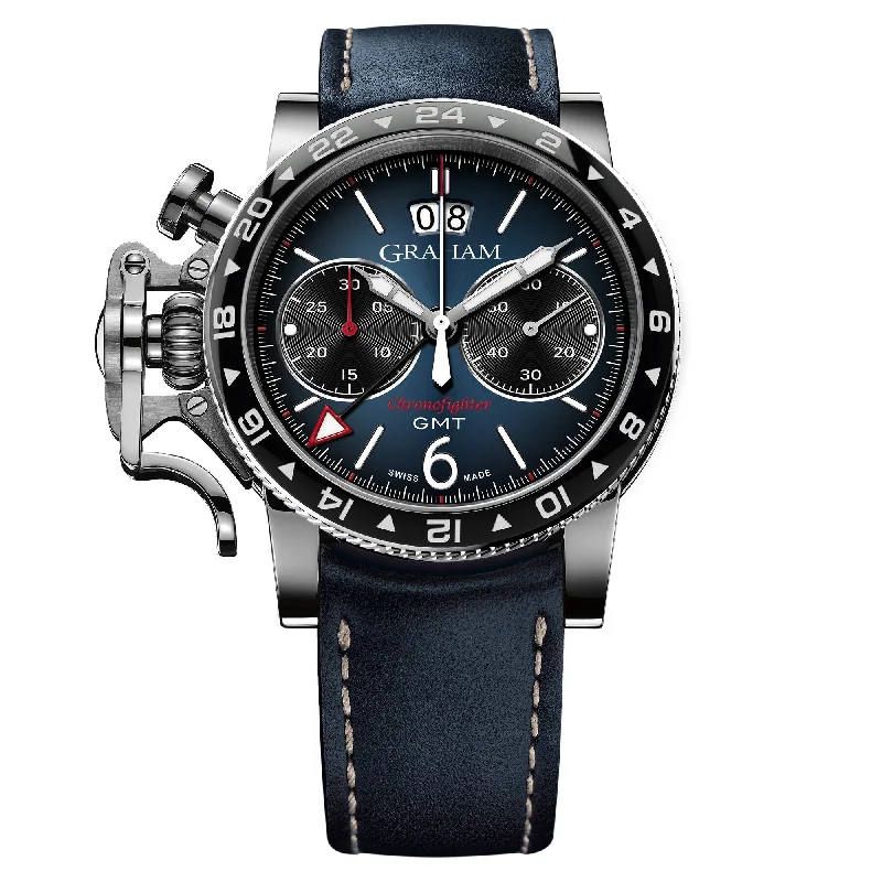 Classic Men's GMT Watches for Professionals -Graham Blue Chronofighter Vintage GMT Watch 2CVBC.U02A Classic Men's GMT Watches for Professionals -Graham Blue Chronofighter Vintage GMT Watch 2CVBC.U02A