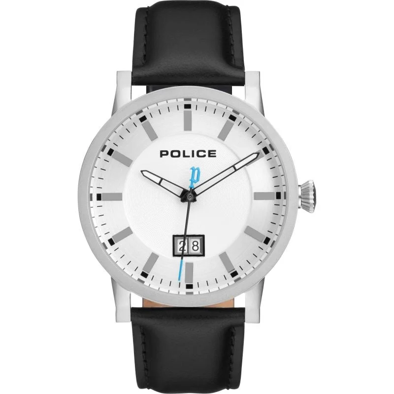 Men's Holiday Season Dress Watches-Police Black Collin Watch 15404JS/01