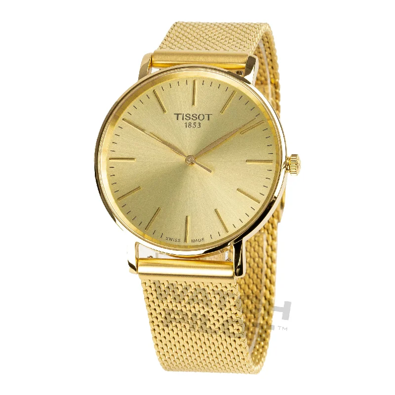 Men's Swiss Watch Parts-Tissot Everytime Men's Gold Watch T1434103302100