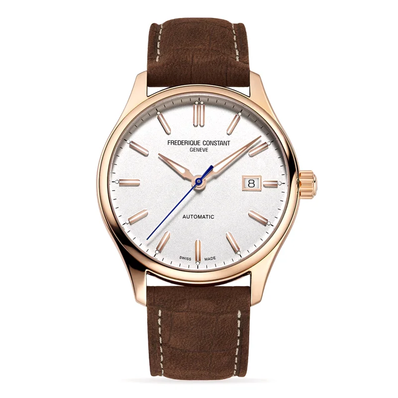 Men's Analog Design Men's Watches-Frederique Constant Watch Classics Index Rose Gold PVD Leather FC-303NV5B4 Men's Analog Design Men's Watches-Frederique Constant Watch Classics Index Rose Gold PVD Leather FC-303NV5B4