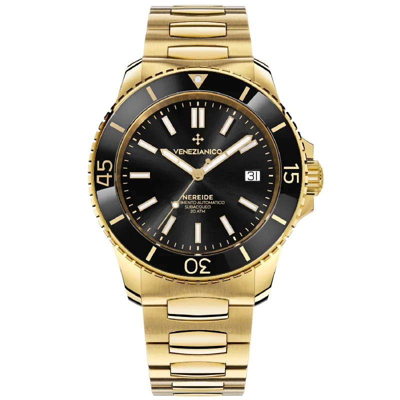 Men's Swiss Anniversary Edition-Venezianico 3321508C Nereide 42 Men's Gold Watch