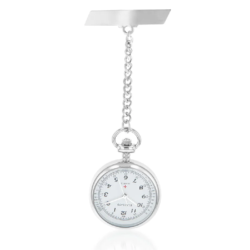 Women's Black Dial Dress Watches-Ellis & Co Nurses Fob Watch