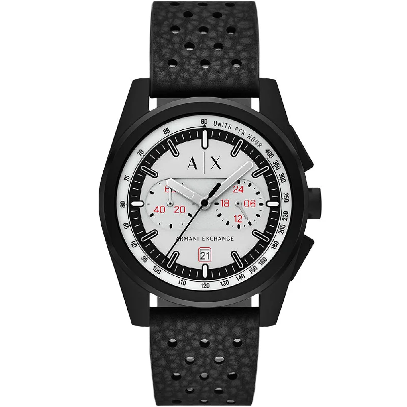 Men's Chronograph Watches with Leather Strap -Armani Exchange Parker AX2865 Chronograph Men's Chronograph Watches with Leather Strap -Armani Exchange Parker AX2865 Chronograph