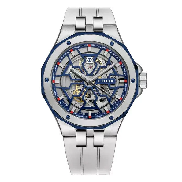 Men's Swiss Quartz Movement Edition-Edox Delfin Mecano Men's Blue Watch 85303-357BUCAB-BUIRB Men's Swiss Quartz Movement Edition-Edox Delfin Mecano Men's Blue Watch 85303-357BUCAB-BUIRB