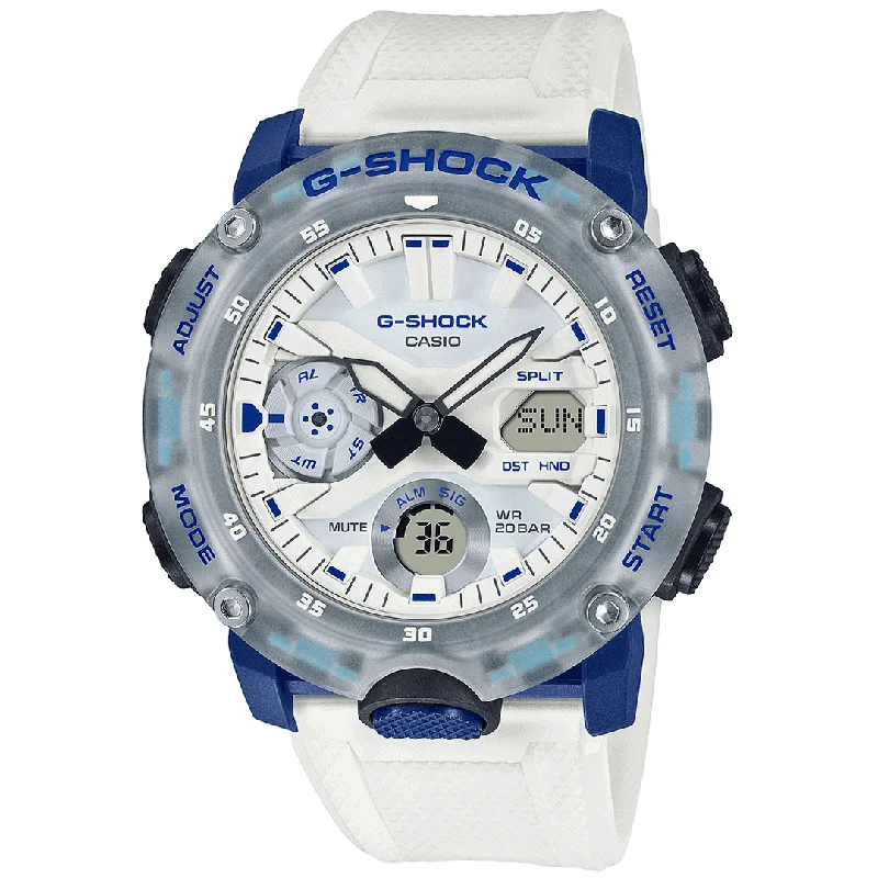 Unisex Fitness Tracking Watches-Casio G-Shock Men's White Watch GA-2000HC-7AER