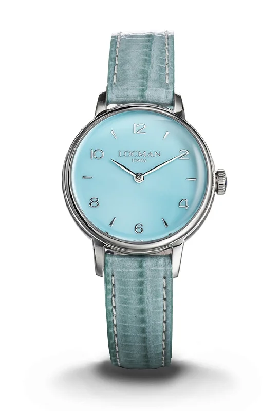 Women's Solar Powered Style Mechanical Watches-Locman 1960 donna turchese pelle azzurra 0253A12A-00GANK2PG Women's Solar Powered Style Mechanical Watches-Locman 1960 donna turchese pelle azzurra 0253A12A-00GANK2PG