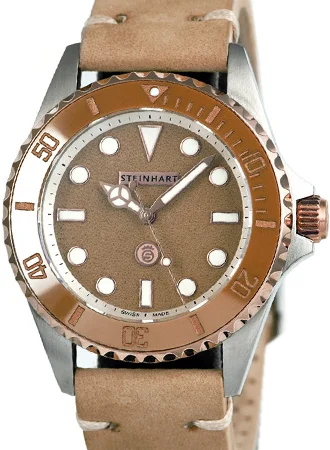 Women's Valentine's Day Style Mechanical Watches-Ocean 39 Beige Ceramic