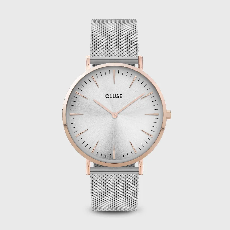 Women's Customized Style Women's Mechanical Watches-Boho Chic Watch Mesh, Rose Gold Colour, Two-Tone