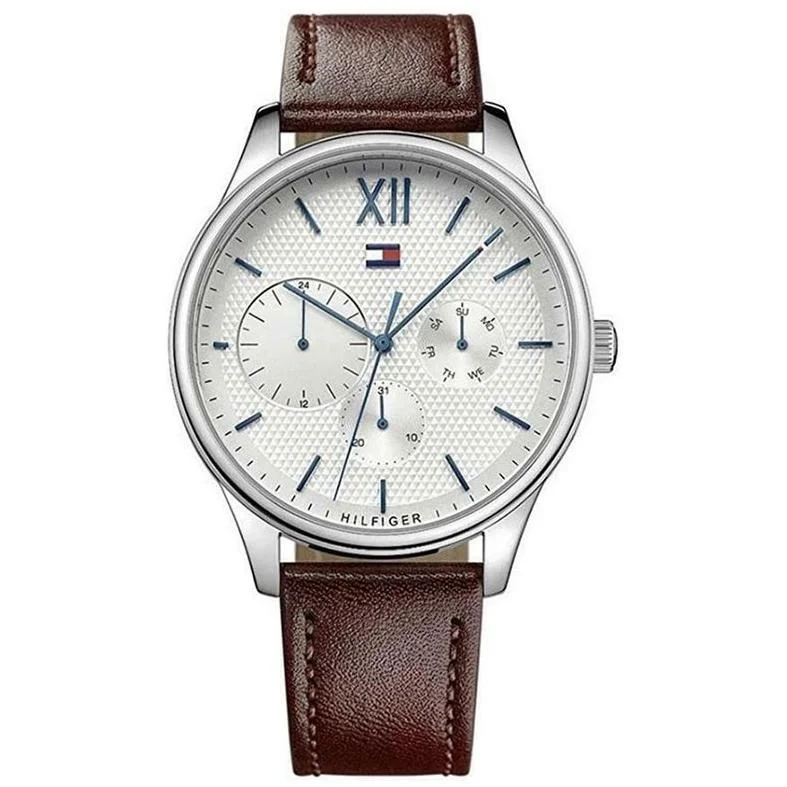 Men's Elegant Style Dress Watches-Tommy Hilfiger 1791418 Men's White Chronograph Watch