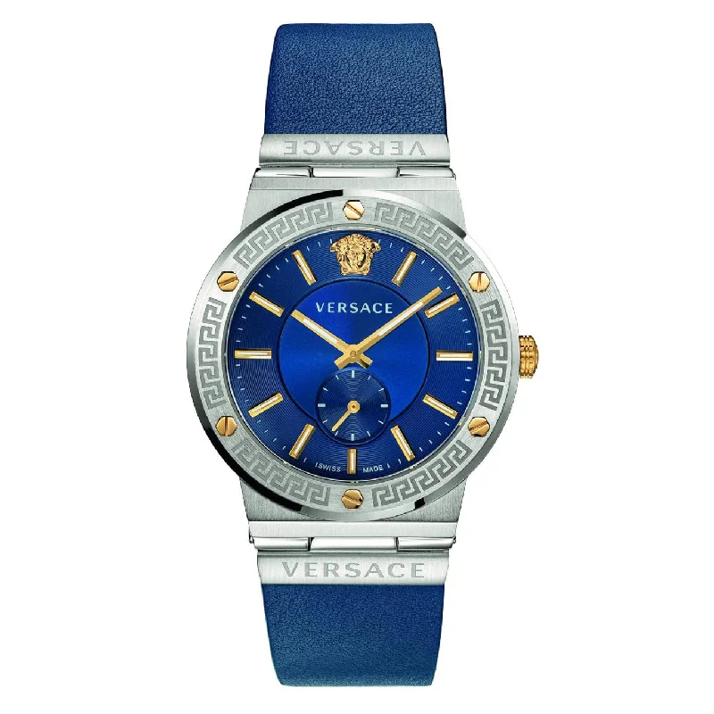 Men's Swiss Eco-Drive Edition-Versace Greca Logo Men's Blue Watch VEVI00120