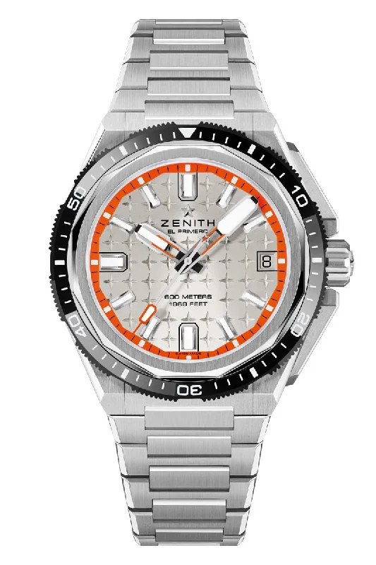Men's White Dial Dress Watches-Zenith Defy Extreme Diver 95.9600.3620/01.I300