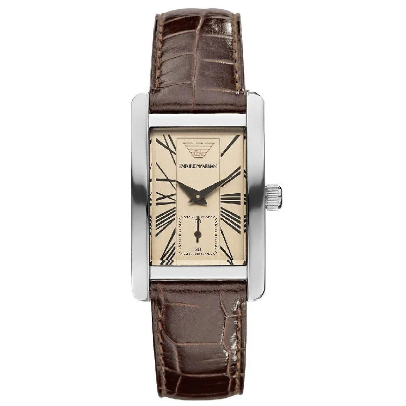 Men's Classic Watch Repair-Emporio Armani AR0154 Men's  Classic Brown Watch