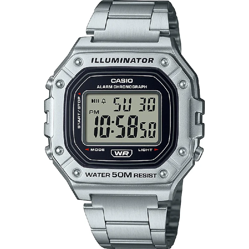 Mens Spring Style Smart Watches-Casio W218HD-1 Digital