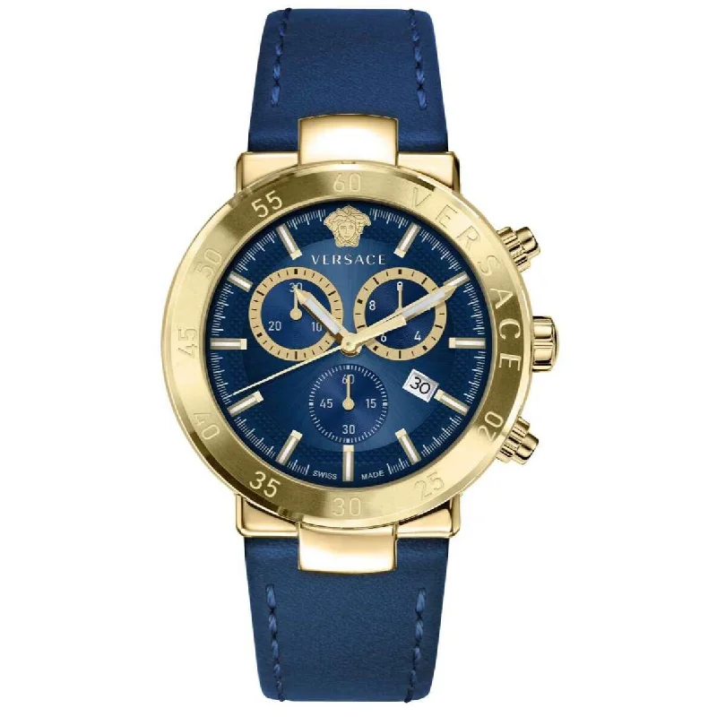 Men's Swiss Watch Date Night Edition-Versace Urban Mystique Men's Chronograph Blue Watch VEPY00921