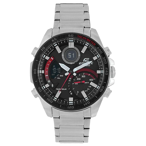 Unisex Monogrammed Design Watches-Casio Edifice Smart Chrono Men's Silver Watch ECB-900DB-1AER Unisex Monogrammed Design Watches-Casio Edifice Smart Chrono Men's Silver Watch ECB-900DB-1AER